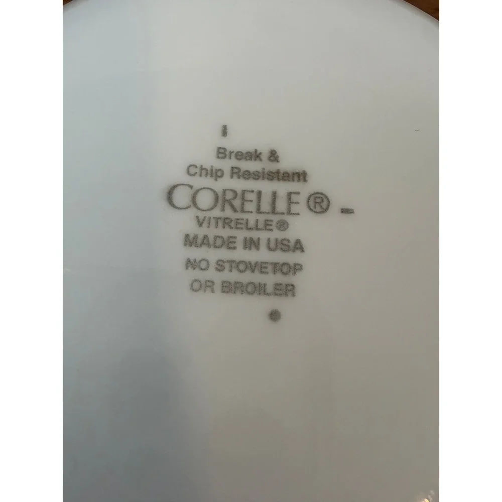 Vintage PAIR (2) White Corelle Vitrelle 5 1/4
